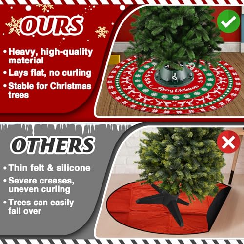 30-Inch Christmas Tree Stand Mat - Absorbent Non-Slip Floor Protector
