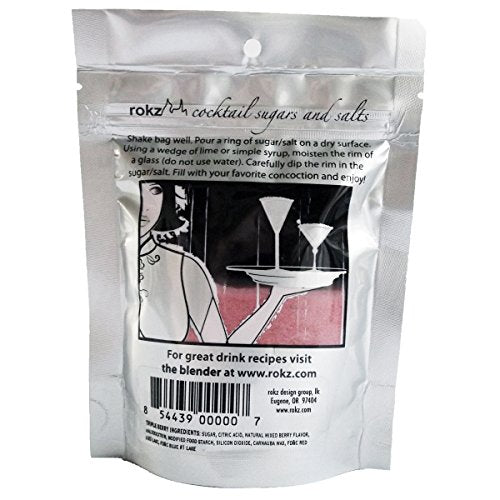 Rokz Triple Berry Cocktail Sugar 5oz Rimmer for Drinks & Cocktails