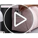 Wedge Backrest Pillow for Reading & Support - Grey Corduroy