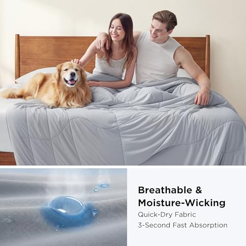 Bedsure King Cooling Comforter - Breathable Summer Blanket for Hot Sleepers