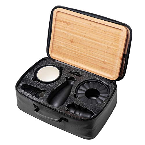 Ceramic Sake Set with Warmer Pot and Bamboo Tray - Traditional Japanese Drinking Kit 11-Piece
