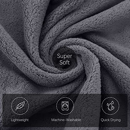 6-Piece Microfiber Towel Set with Silk Hemming, Ultra Absorbent & Quick Dry