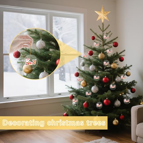 100 Pcs Acrylic Keychains Blanks 2 inch, Clear Ornament Round Discs