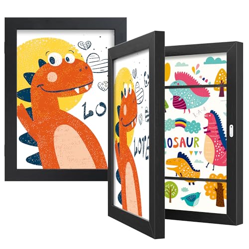 Kids Art Frames - Front Opening Storage Display for 8.5x11 & 9x12 Art - 2 Pack