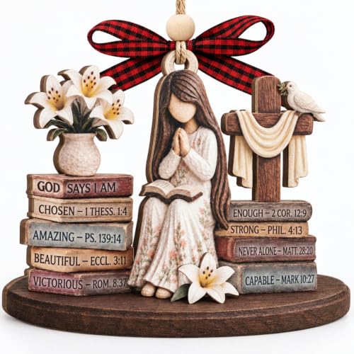 God Says I Am Christian Christmas Ornament - Faith-Based Bible Verse Decor - Variation: God Says 1