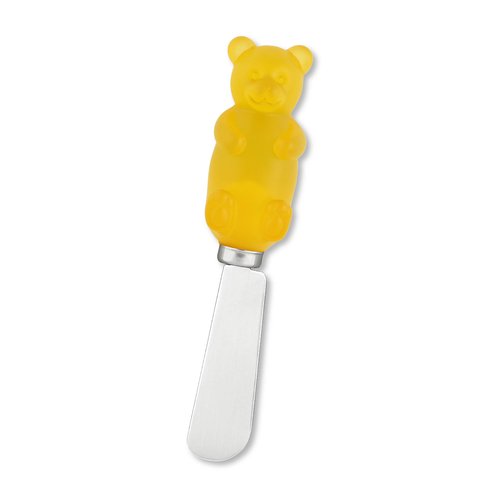 Supreme Housewares Jelly Bear Cheese Spreaders, Hand-Painted Resin Handles with Stainless Steel Blades for Spreading Cream Cheese, Butter, Jam, or Sandwich, Set of 4