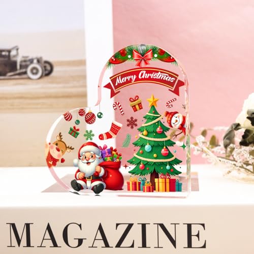 Christmas In July Acrylic Desk Decoration Heart Shape Holiday Decor