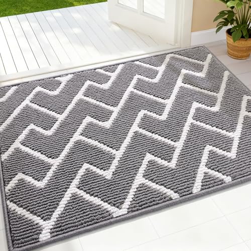 Non-Slip Indoor Door Mat - Washable Low-Profile Entryway Rug, 32x20 Inch