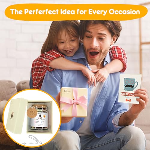 Dad Bible Verse Jar Gift Set – 108 Color-Coded Scriptures, Waterproof Double-Sided Cards