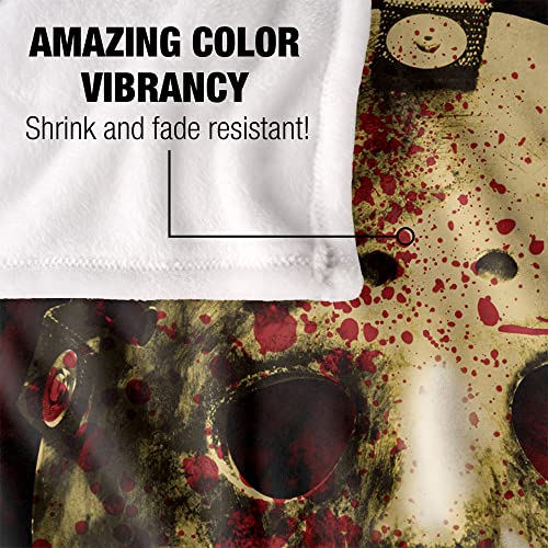 Friday the 13th Bloody Mask Silky Touch Throw Blanket 50x60, LOGOVISION, Officially Licensed