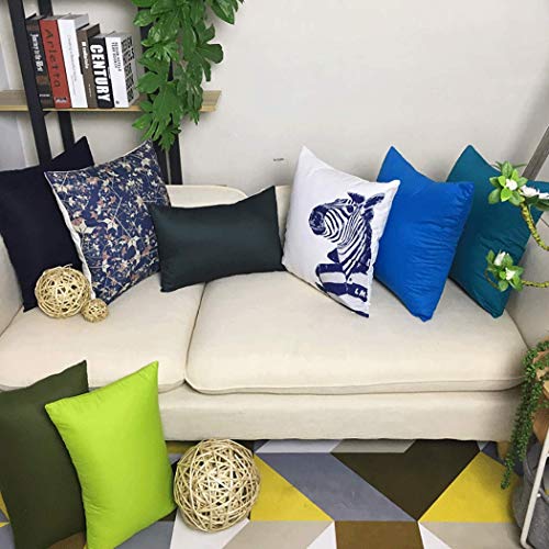 Thmyo 100% Cotton Throw Pillow Covers 18x18 Inch, 4-Pack - Black DIY Blank