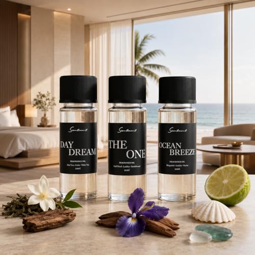 Luxury Hotel Fragrance Oil Set - 3-Pack Cold Air Diffuser Oils (20 ml)