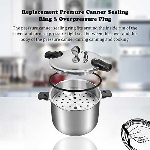 Ophjerg Pressure Canner Sealing Ring & Auto Air Vent for Presto 21 Qt Model (Variation 1)