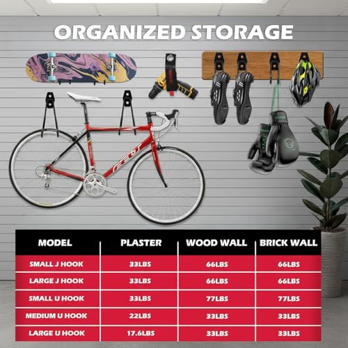 20-Piece Heavy Duty Garage Storage Hooks Set with Cord Organizer