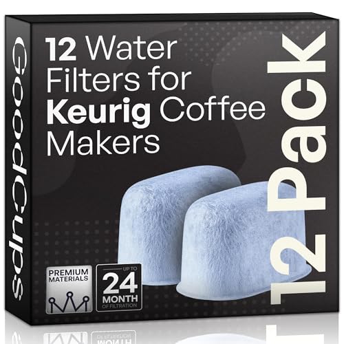Activated Charcoal Coffee Maker Water Filter Replacements (12-Pack)