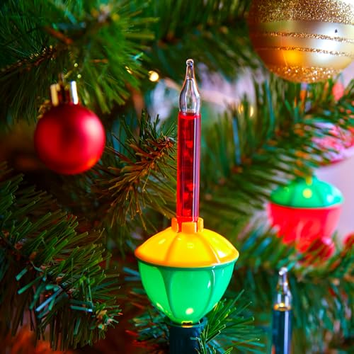 Christmas Bubble String Lights 15.5FT Multi-Color Bulbs - 5 Color Variations