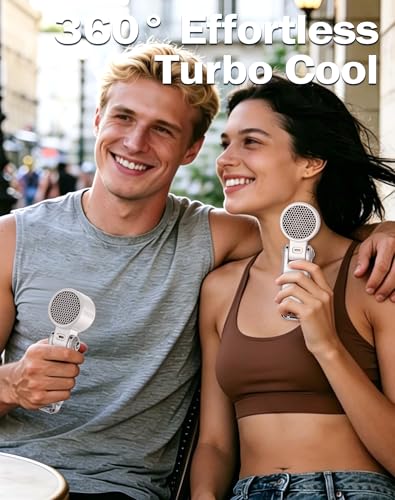 Portable Handheld Fan with Semiconductor Ice Cooling and 4000mAh Battery