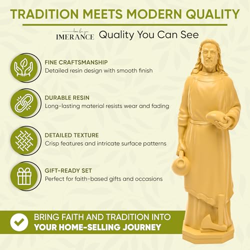 4-Inch St. Joseph Statue for Selling House with Prayer Card Set