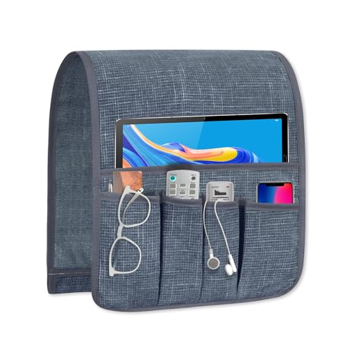 Non-Slip Couch Armrest Organizer with 5 Pockets for Remote and Essentials