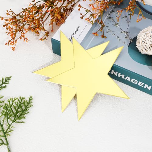 24PCS Gold Star Cutouts, 6-Inch Double-Sided Cardstock Paper Stars