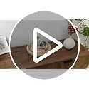 YMW Walnut Scalloped Dresser with 6 Drawers, 15.4"D x 59.1"W x 29.5"H Bedroom Storage
