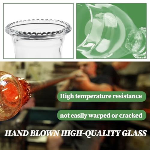 Clear Glass Oil Lamp Chimney Replacement - Wave Style Hurricane Shade