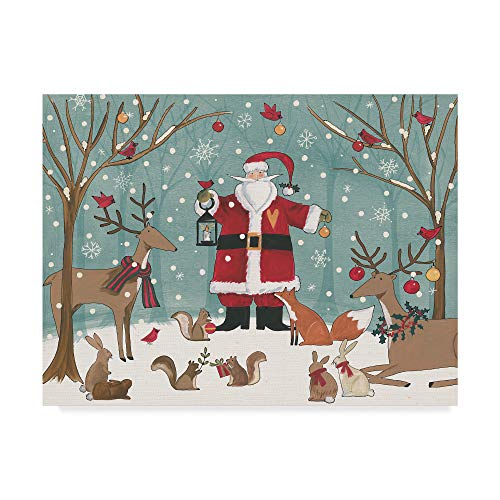 Trademark Fine Art Woodland Christmas Vi Canvas Wall Art 35"L x 35"W