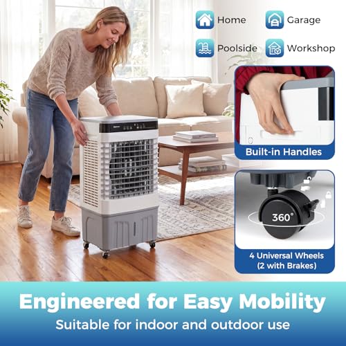 3-in-1 Portable Evaporative Air Cooler 2100 CFM Swamp Cooler with Remote