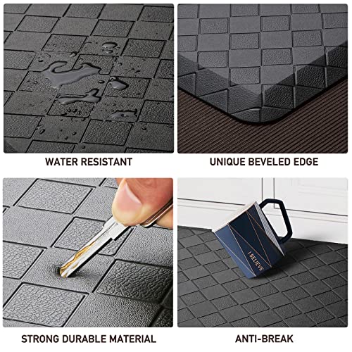 Extra Thick Anti-Fatigue Kitchen Mat, Waterproof Non-Slip Comfort Floor Rug