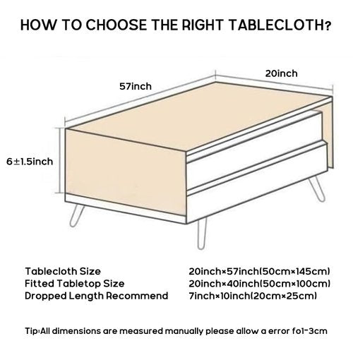 Utobanh Coffee Table Cloth with Tassle Small Rectangle Tablecloths for Side Table Washer Dryer Fridge Top Dust Cover 57 x 20 inch