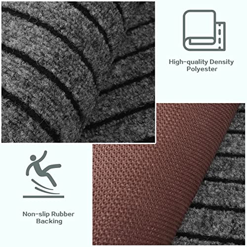Non-Slip Striped Runner Rug for Hallway, Kitchen, and Laundry Room