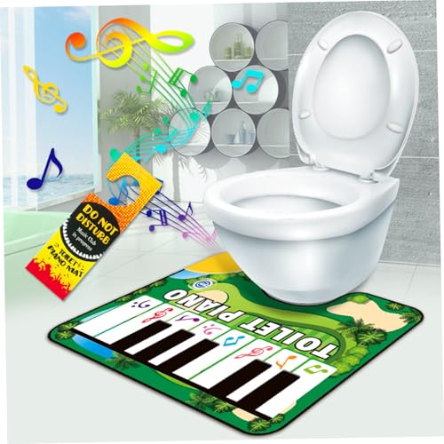 Musical Toilet Piano Mat - 24x19 Inch Waterproof Non-Slip Floor Rug