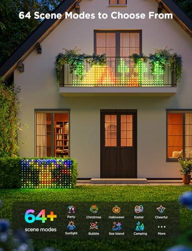 Govee Outdoor Net Lights, 2.8*4.7ft with RGBIC and DIY Functions, 240