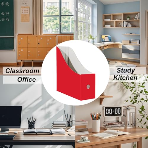 6-Pack Magazine File Folder Holder - Cardboard Desktop Desk Organizer