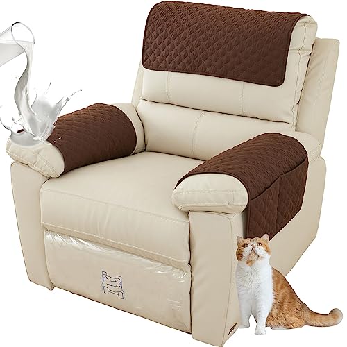 Recliner Armrest and Headrest Covers Set | Non-Slip Furniture Protectors