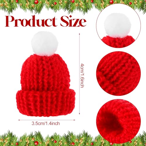 Mini Santa Hat for Flute Christmas Decor - Cute 24 Pack