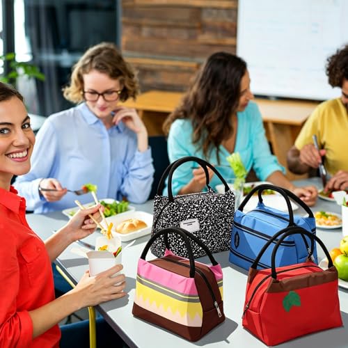 SilTriangle 24 Pcs Christmas Teacher Lunch Bags Set – Colorful Insulated Tote Bags