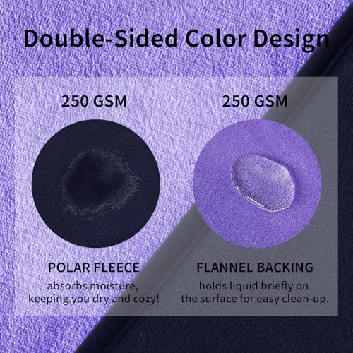 Reversible Waterproof Blanket for Couch and Bed, 40"x60", Purple