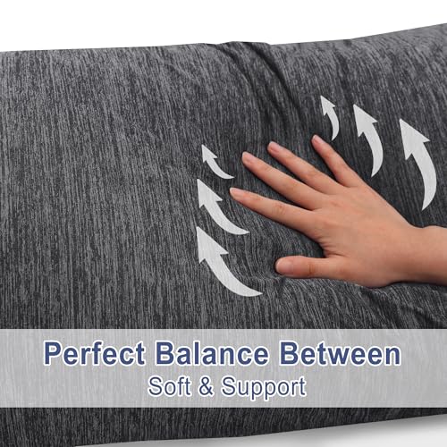 Cooling Body Pillow for Adults - 20x54 Inch Shredded Memory Foam