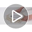 18-Piece Gold Metallic Leaf Placemats, 15-Inch Round Vinyl Table Mats