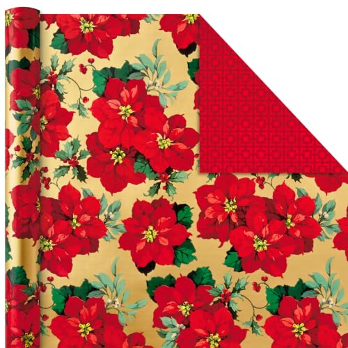 Hallmark Traditional Christmas Wrapping Paper, 4 Rolls - Festive Holiday Design Set