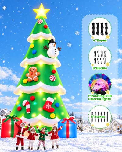 FOUGURTF 20FT Giant Christmas Tree Inflatable Lighted Outdoor Yard Decoration