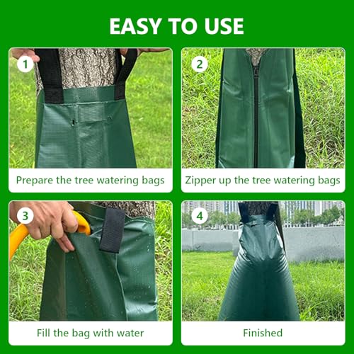 20 Gallon Slow Release Tree Watering Bags - 3-Pack PVC Drip Irrigation