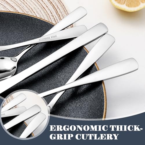 49-Piece Stainless Steel Flatware Set for 8 with Steak Knives and Organizer