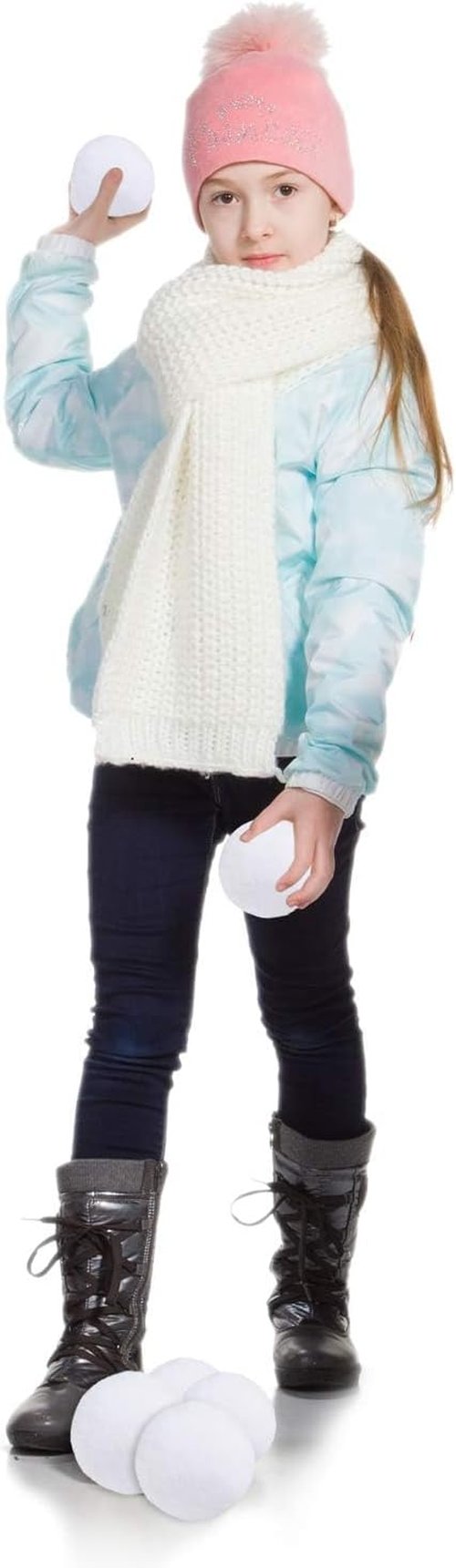 Cooraby 15-Piece Artificial Snowball Set - 2.6 Inch Realistic Snowballs for Indoor Winter Fun