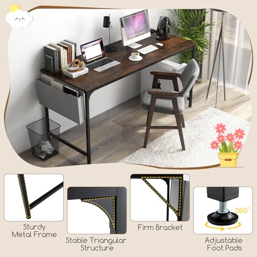 60-Inch Conference Table with Charging Station, Storage Bag and Hook