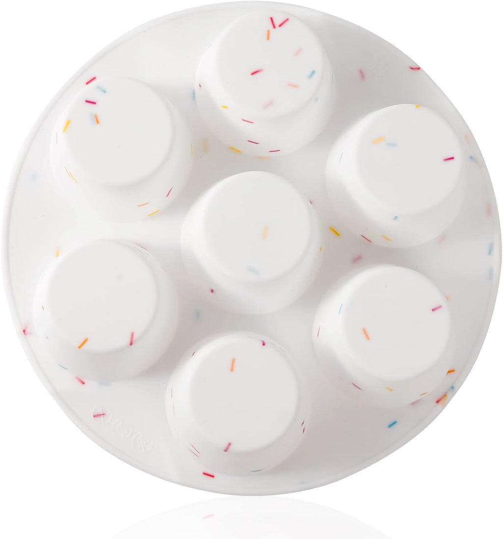 Silicone Egg Bite Molds by SHEbaking - Non-Stick Air Fryer Muffin Pan for Mini Muffins | 7 Cups, BPA Free