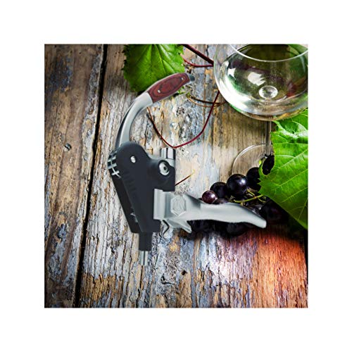 LAGUIOLE Lever Corkscrew with Aluminium & Wooden Handle - Gift Box Included