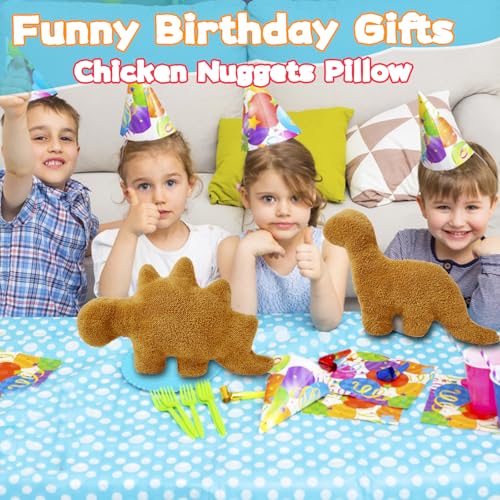 18-Inch Soft Dinosaur Nugget Plush Pillow - Cute Stuffed Dino Toy