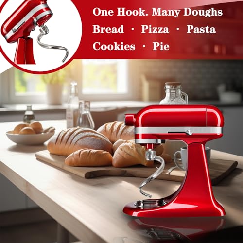 Stainless Steel Spiral Dough Hook for 4.5-5 Quart Tilt-Head Stand Mixers